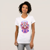 Rock and Roll Sugar Skull T-Shirt (Voorkant volledig)