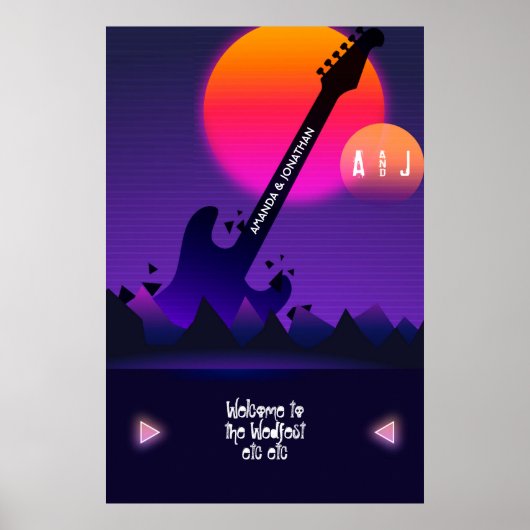 Rock and Roll Trouw Welkom Poster (Voorkant)
