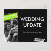 Rock and Roll Trouwupdate Trouwannulering Briefkaart (Voorkant)