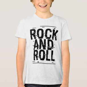 Rock and Roll typografisch logo-ontwerp Tri-Blend Shirt