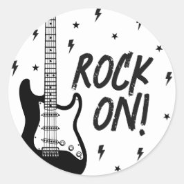 Rock and Roll verjaardagsfeestje Ronde Sticker