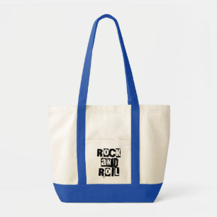 Rock and Roll vet en distressed logo ontwerp Tote Bag