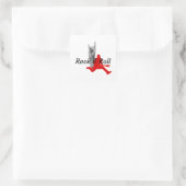Rock And Roll Vierkante Sticker (Tas)