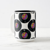 Rock and Roll Vintage Vinyl Mok (Voorkant links)