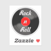 Rock and Roll Vinyl Record Stickers (Vel)
