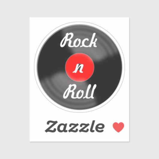 Rock and Roll Vinyl Record Stickers (Vel)