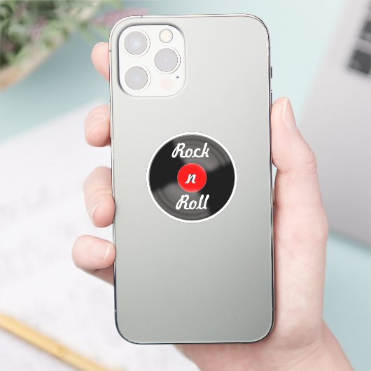 Rock and Roll Vinyl Record Stickers (Telefoon)