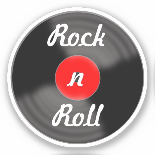 Rock and Roll Vinyl Record Stickers (Voorkant)