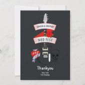 Rock and Roll Wedding Bedankkaart (Voorkant)