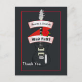 Rock and Roll Wedding Briefkaart (Voorkant)