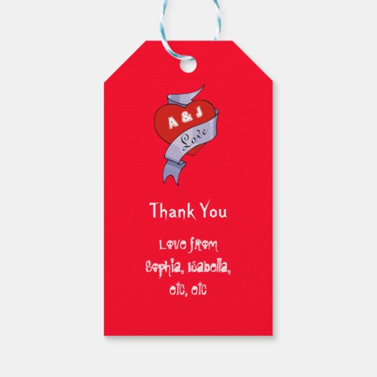 Rock and Roll Wedding Cadeaulabel (Achterkant)