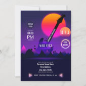 Rock and Roll Wedding Invitation Kaart (Voorkant)