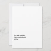 Rock and Roll Wedding Invitation Kaart (Achterkant)