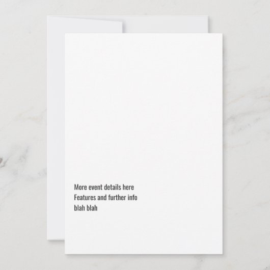 Rock and Roll Wedding Invitation Kaart (Achterkant)