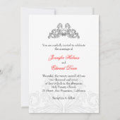 Rock and Roll Wedding Invitation Kaart (Achterkant)