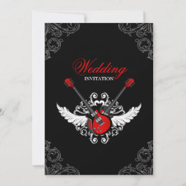 Rock and Roll Wedding Invitation Kaart