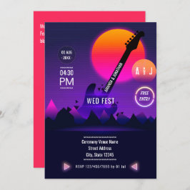 Rock and Roll Wedding Kaart