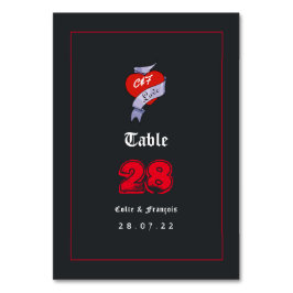 Rock and Roll Wedding Monogram Kaart