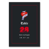 Rock and Roll Wedding Monogram Kaart (Voorkant)