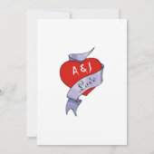 Rock and Roll Wedding Monogram Save the Date (Achterkant)