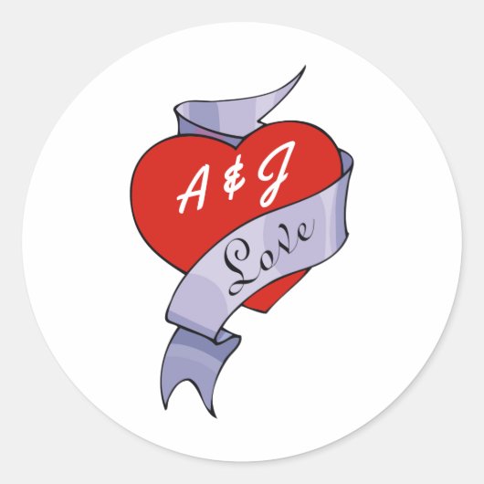 Rock and Roll Wedding Ronde Sticker (Voorkant)