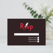 Rock and Roll Wedding RSVP Kaartje (Staand voorkant)