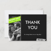 Rock and Roll Wedding Ticket Concert Boarding Pass Bedankkaart (Voorkant)