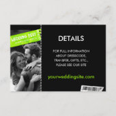 Rock and Roll Wedding Ticket Concert Boarding Pass Informatiekaartje (Voorkant)