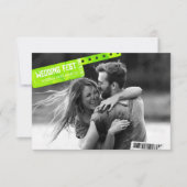 Rock and Roll Wedding Ticket Concert Boarding Pass RSVP Kaartje (Voorkant)