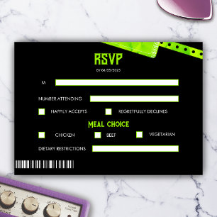 Rock and Roll Wedding Ticket Concert Boarding Pass RSVP Kaartje