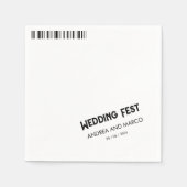 Rock and Roll Wedding Ticket Concert Boarding Pass Servet (Voorkant)