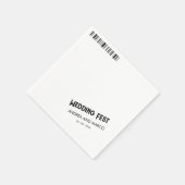 Rock and Roll Wedding Ticket Concert Boarding Pass Servet (Hoek)