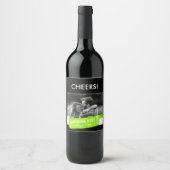 Rock and Roll Wedding Ticket Concert Save the Date Wijn Etiket (Voorkant)