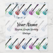 Rock and Roll Wine Wijn Etiket (Enkel label)