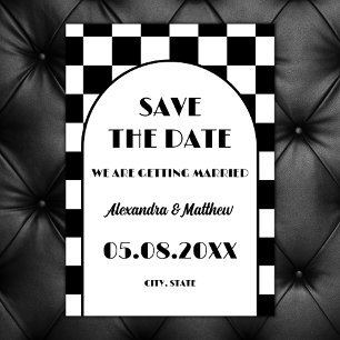 Rock and Roll Zwart Wit Retro 50s Save The Date