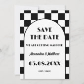 Rock and Roll Zwart Wit Retro 50s Save The Date (Voorkant)