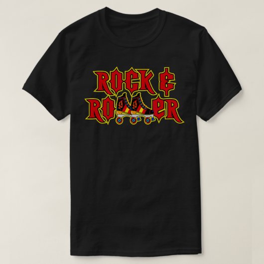 Rock and Roller Schaats Roller Derby T-shirt (Design voorkant)