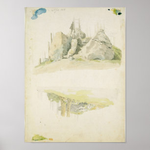 Rock and Tree: Two Studies, 12 juli 1810 Poster