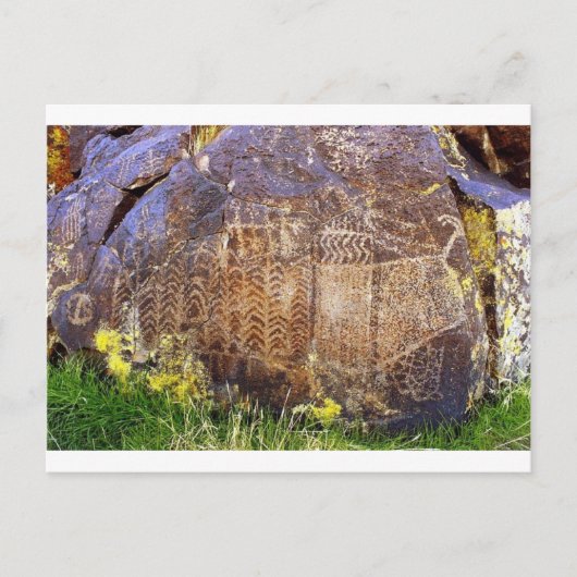 Rock Art Archaic Sjabloon Briefkaart (Voorkant)