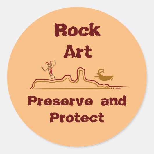 Rock Art Behoud en bescherm Stickers (Voorkant)