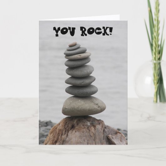 Rock Art Cairn Dude Verjaardag Kaart (Voorkant)