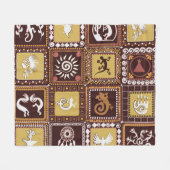Rock Art Imitatie: Patroon. Fleece Deken (Voorkant (Horizontaal))