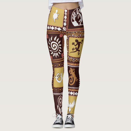 Rock Art Imitatie:  Patroon. Leggings (Voorkant)