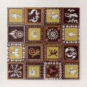 Rock Art Imitatie:  Patroon. Legpuzzel (Horizontaal)