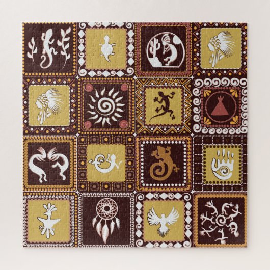 Rock Art Imitatie:  Patroon. Legpuzzel (Verticaal)