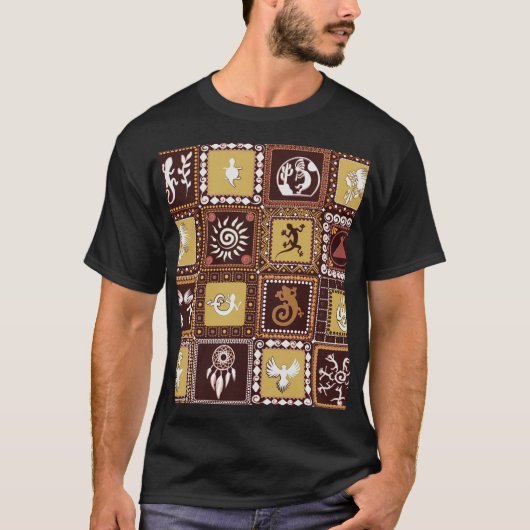 Rock Art Imitatie:  Patroon. T-shirt (Voorkant)
