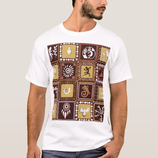 Rock Art Imitatie:  Patroon. T-shirt (Voorkant)
