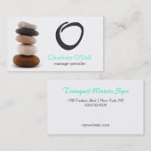 rock balanceermonogram visitekaartje (Voorkant / Achterkant)