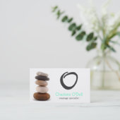 rock balanceermonogram visitekaartje (Staand voorkant)