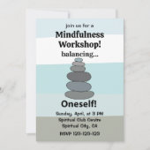 Rock Balancing Steen Stapel Mindfulness Workshop Kaart (Voorkant)